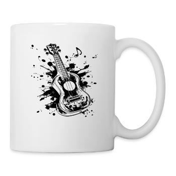 Graffiti au ukulélé - Mug blanc - blanc - Droite
