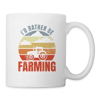 Je préfère être à la ferme - Mug blanc - blanc - Droite