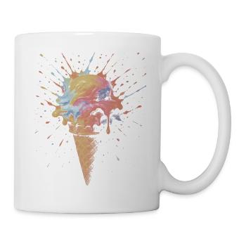 Cornet de Glace Multicolore Splash Ar - Mug blanc - blanc - Droite