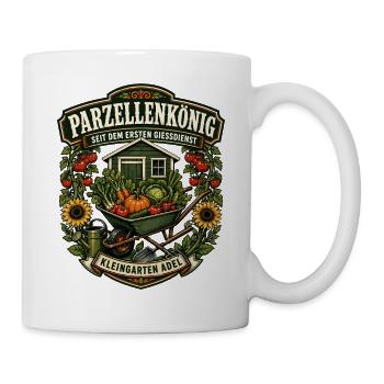 Parzellenkönig seit dem ersten Gießdienst - Tasse - Weiß - Rechts