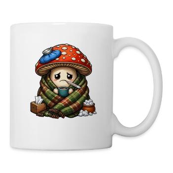 Kuschelpilz im Krankentag - Tasse - Weiß - Rechts