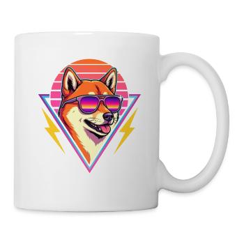 80s Shiba Inu Retro Kawaii Doge - Mug - white - Right