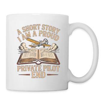 Private Pilot A Short Story I Am Flight Attendant - Tasse - Weiß - Rechts