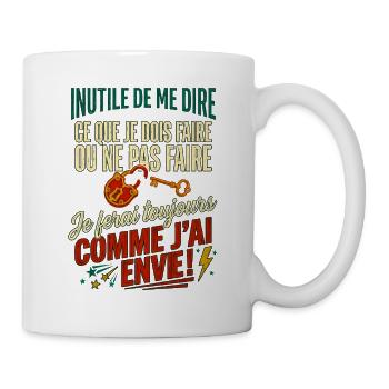 Je ferai comme j'ai envie citation drôle vintage - Mug blanc - blanc - Droite