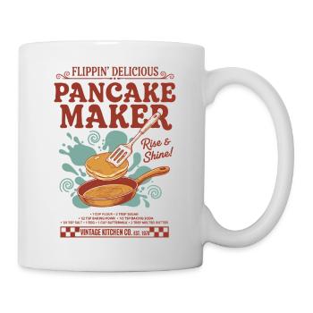 Machine à pancakes pour le petit-déjeuner Flippin Delicious Rise et - Mug blanc - blanc - Droite