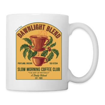 Frühstückskaffee, Dawnlight Blend, Slow Morning Club. - Tasse - Weiß - Rechts