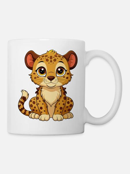 Süßes Gepardenbaby-Gepard - Tasse - Weiß