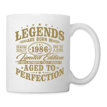 1986 Jahrgang geboren Legenden Vintage Geburtstag - Tasse - Weiß - Rechts