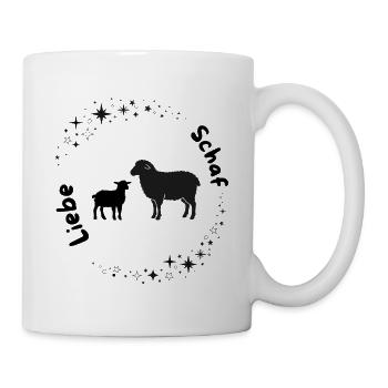 Sheep in the Star Circle, Sheep Love - Mug - white - Right
