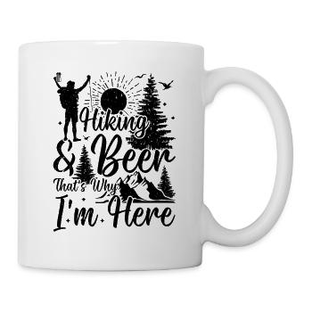 Randonnée et bière, c’est pour ça que je suis là - Mountain Hikin - Mug blanc - blanc - Droite
