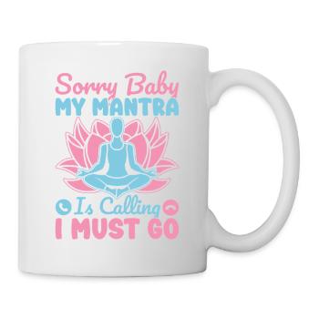 Le mantra du yoga m’appelle Je dois faire du yoga drôle - Mug blanc - blanc - Droite