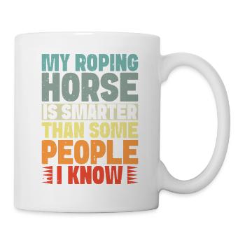 Cavalier de cheval de loisir, mon cheval, gens plus intelligents, anglais - Mug blanc - blanc - Droite