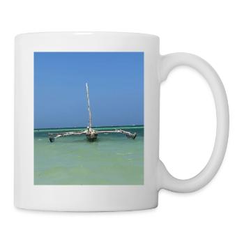 Schiffswracks über dem blauen Meer - Tasse - Weiß - Rechts