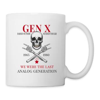 Gen X – Élevé à l’extérieur est resté dur - Mug blanc - blanc - Droite