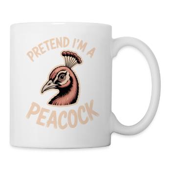 Paroles du paon Oiseau Paon Drôle de cadeau de paon - Mug blanc - blanc - Droite