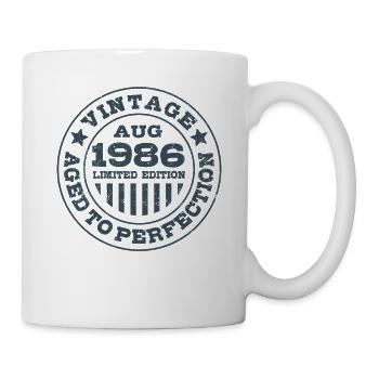 Vintage August 1986 Limited Edition Circle - Tasse - Weiß - Rechts