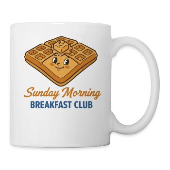 Petit-déjeuner Club du dimanche matin drôle - Mug blanc - blanc - Droite