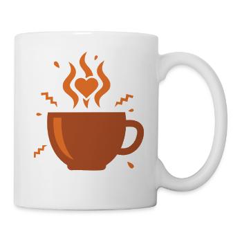 Petit-déjeuner, brunch drôle, café, deuxième petit-déjeuner - Mug blanc - blanc - Droite
