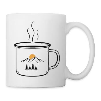 Kaffeetasse Berge - Tasse - Weiß - Rechts