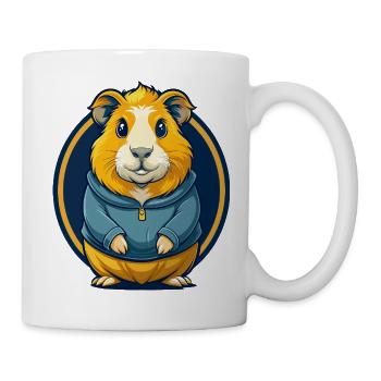 Logo clipart de dessin animé mascotte Kawaii cochon d’Inde - Mug blanc - blanc - Droite