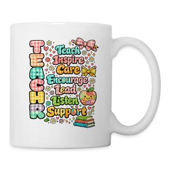 Teacher Word-Art Tee: Inspire Lead - Mug - white - Right