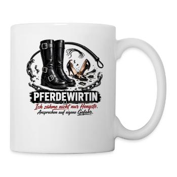 Pferdewirtin Ich zähme nicht nur Hengste - Tasse - Weiß - Rechts