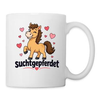  Suchtgepferdet Pferdeliebe Lustiges Pferd Mit - Tasse - Weiß - Rechts