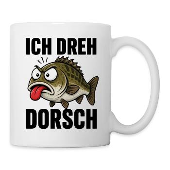  Ich Dreh Dorsch Lustiger Angler Spruch Zum - Tasse - Weiß - Rechts