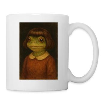 Froschmädchen im Retrolook - Tasse - Weiß - Rechts