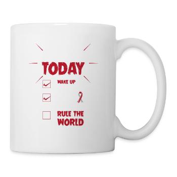 Cancer du laryngé, survivant du cancer du laryngé, le cancer est insupportable - Mug blanc - blanc - Droite