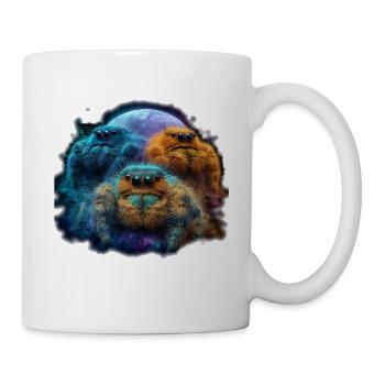 Springspinnen Vollmond Kawaii Chibi Jumping Spider - Tasse - Weiß - Rechts