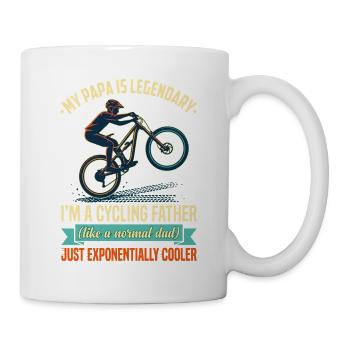 Papa Cycliste Légendaire VTT Rétro - Mug blanc - blanc - Droite