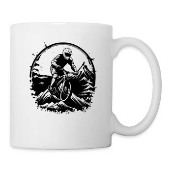 Mountainbiken - Tasse - Weiß - Rechts