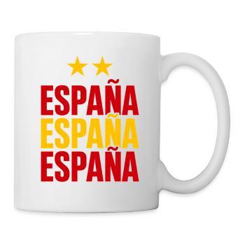 Spanien Schriftzug in Nationalfarben - Tasse - Weiß - Rechts