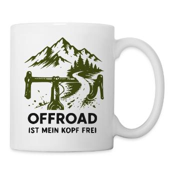 Offroad Freiheit: Berge & Trail - Tasse - Weiß - Rechts