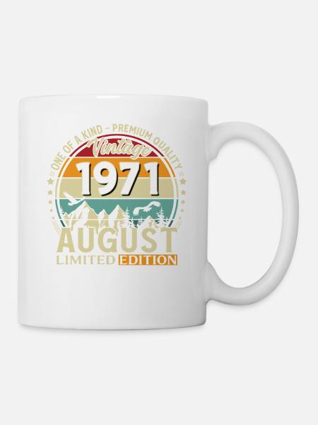 55. Geburtstag Geschenk Mann Original 1971 August - Mugg - vit