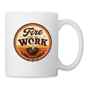Le barbecue Fire Does The Work - Mug blanc - blanc - Droite