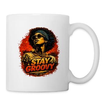 Stay Groovy – Retro Soul Style - Mug - white - Right