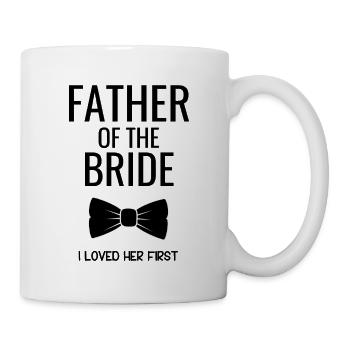 Father Bride Bowtie - Mug - white - Right