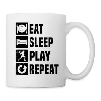 Geschenkidee für den Court-Spieler mit Racketsport - Tasse - Weiß - Rechts