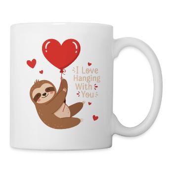 Herzballon Schmuseaffe Design - Tasse - Weiß - Rechts