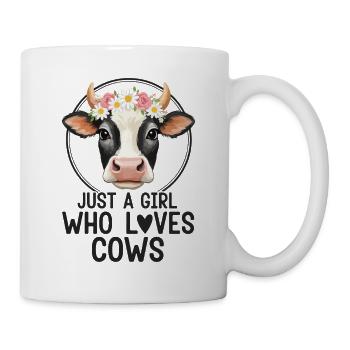 Kuhliebe mit Blumenkranz - Tasse - Weiß - Rechts