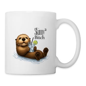 SKINNY BITCH² OTTER - Cocktail & dezenter Text - Tasse - Weiß - Rechts