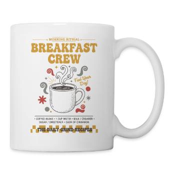 Breakfast Crew Coffee Brunch Pancake Bacon Food - Mug - white - Right