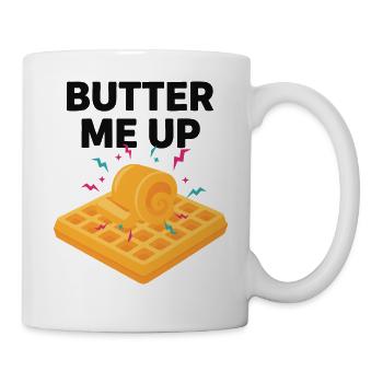 Breakfast Funny Brunch Coffee Pancake Butter Me Up - Mug - white - Right