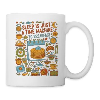 Breakfast Sleep Is Just A Time Machine - Mug - white - Right