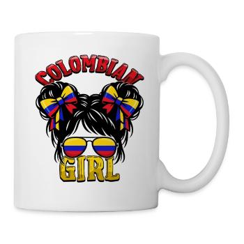 Colombian Girl Colombia Flag Colombia - Mug - white - Right