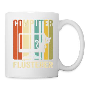 Computerflüsterer Katzenmotiv - Tasse - Weiß - Rechts