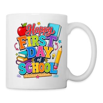 Happy First Day of School Books - Mug - white - Right
