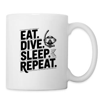 Eat. Dive. Sleep. Repeat. - Mug - white - Right
